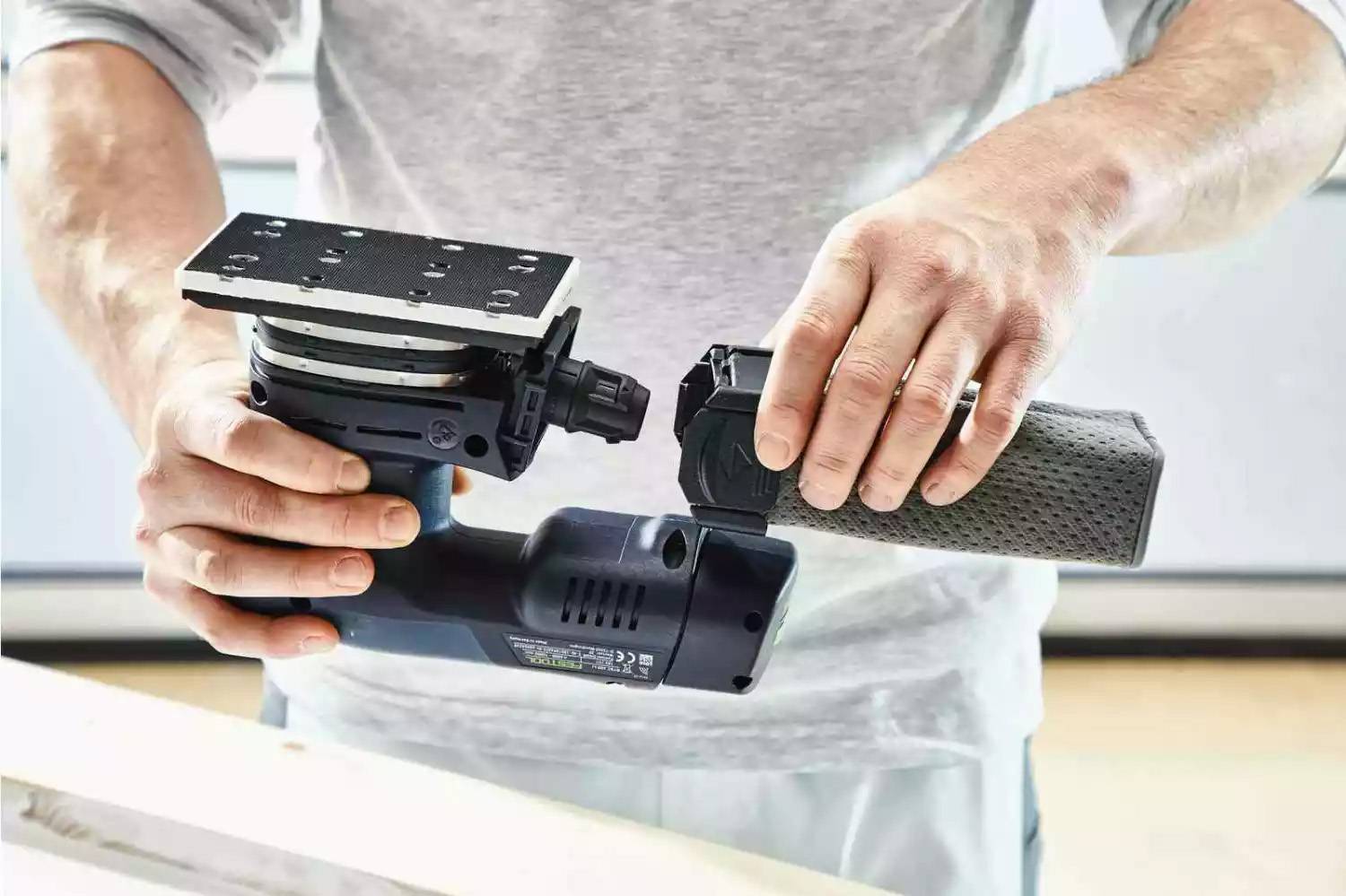 Festool - Set ponceuse vibrante hybride RTSC 400 3.0 I-SET - FESTOOL - avec 2 batteries 18V 3.0Ah - chargeur - accessoires - Systainer - 578133 - Imagen 6