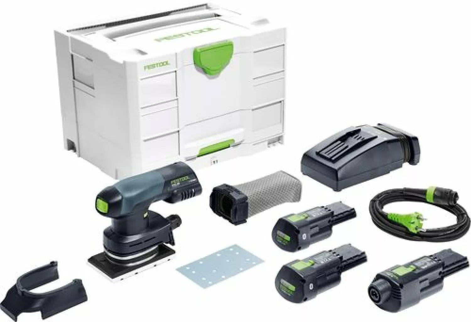 Festool - Set ponceuse vibrante hybride RTSC 400 3.0 I-SET - FESTOOL - avec 2 batteries 18V 3.0Ah - chargeur - accessoires - Systainer - 578133 - Imagen 1