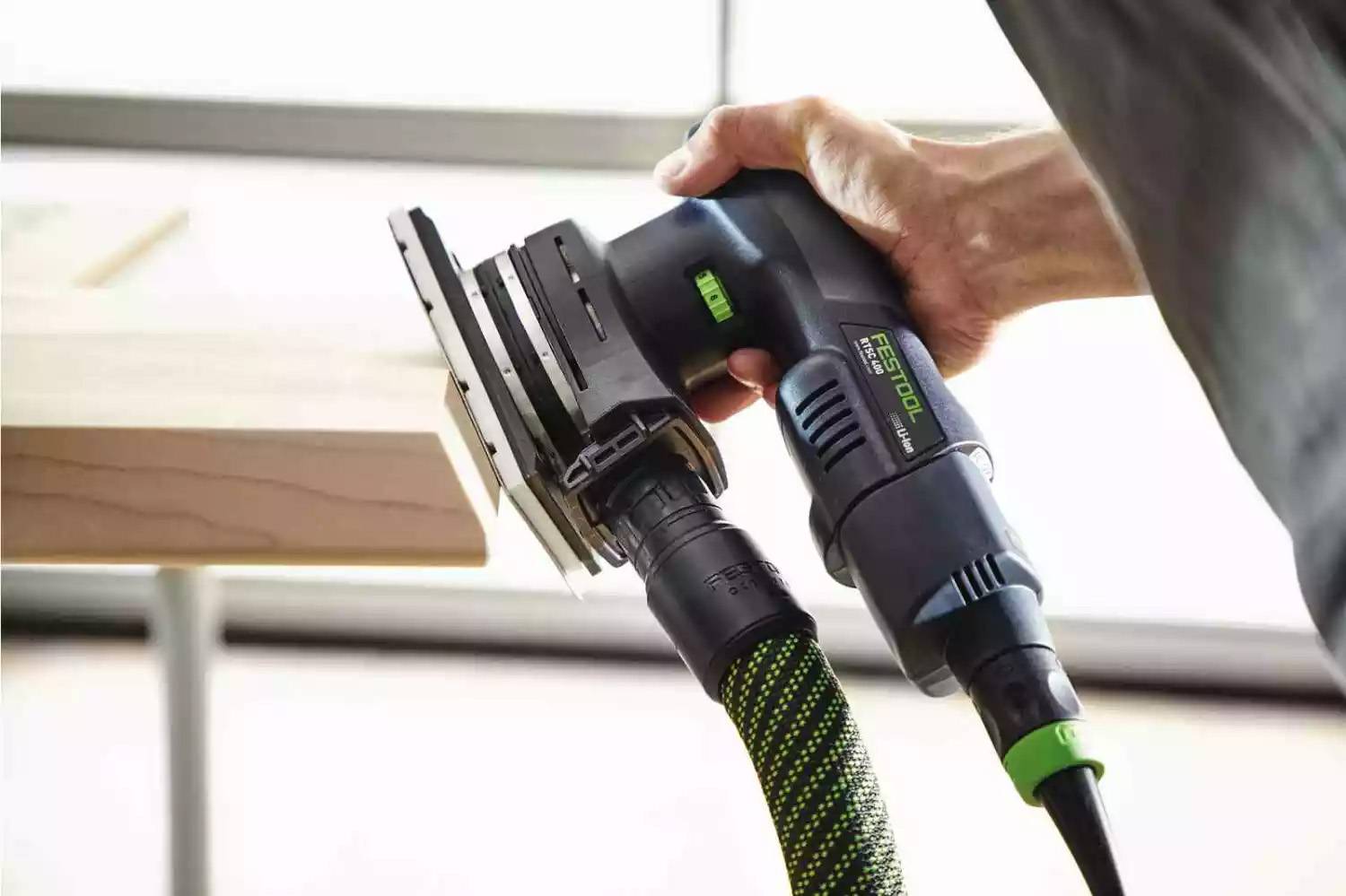 Festool - Set ponceuse vibrante hybride RTSC 400 3.0 I-SET - FESTOOL - avec 2 batteries 18V 3.0Ah - chargeur - accessoires - Systainer - 578133 - Imagen 5