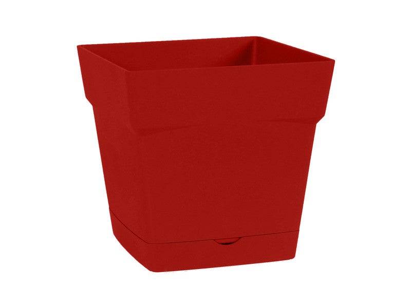 Eda - Pot Polypropylène 13641 R.Ru L.17.4 X L.17.4 X H.17 Cm Rouge Rubis EDA