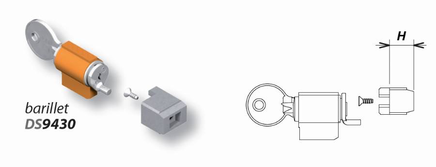 Kit barillet LA CROISEE DS pour SOLO et SENZO - Profil 35 à 36 mm - 9434