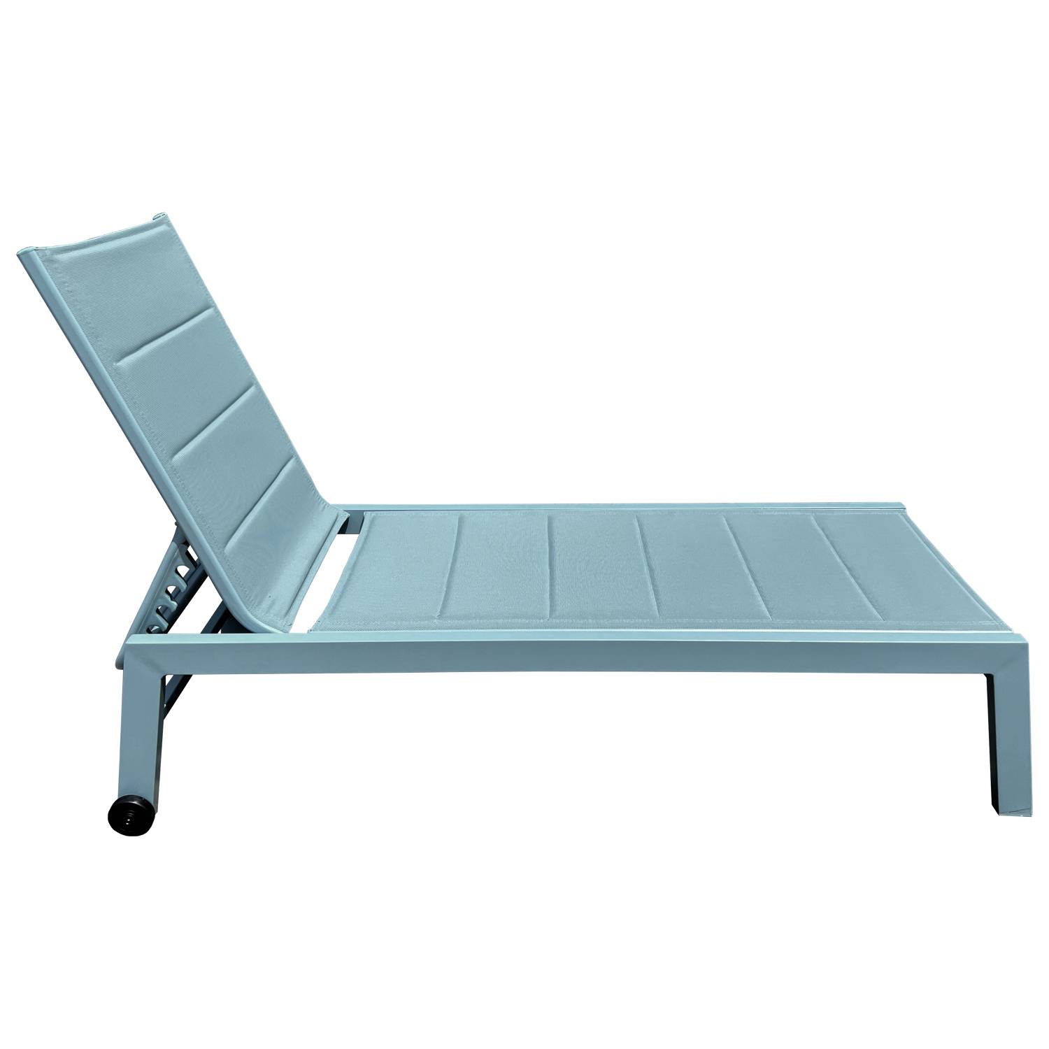 Happy Garden - Lot de 2 bains de soleil BARBADOS en textilène bleu clair - aluminium bleu clair - HAPPY GARDEN - Imagen 3