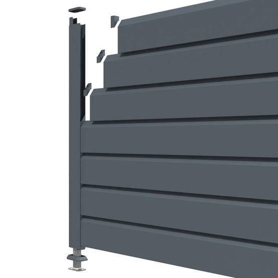 Closea - Kit cloture - Lame 16cm - PVC Gris - LG: 9m x H: 1m44 Closea - Image 3