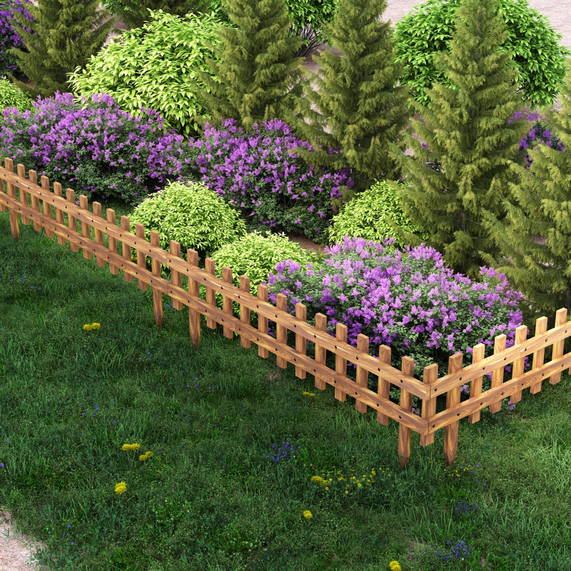 Set de 2 bordures de jardin Züschen en bois 117 x 40 cm [en.casa] - Imagen 2