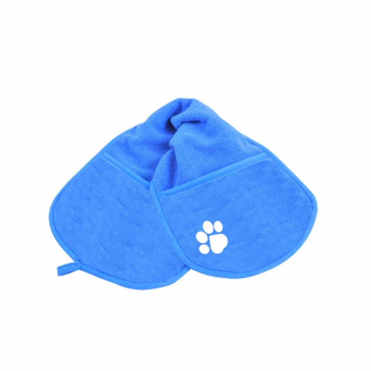 Serviette de Bain pour Chien "Doggy" 63cm Bleu