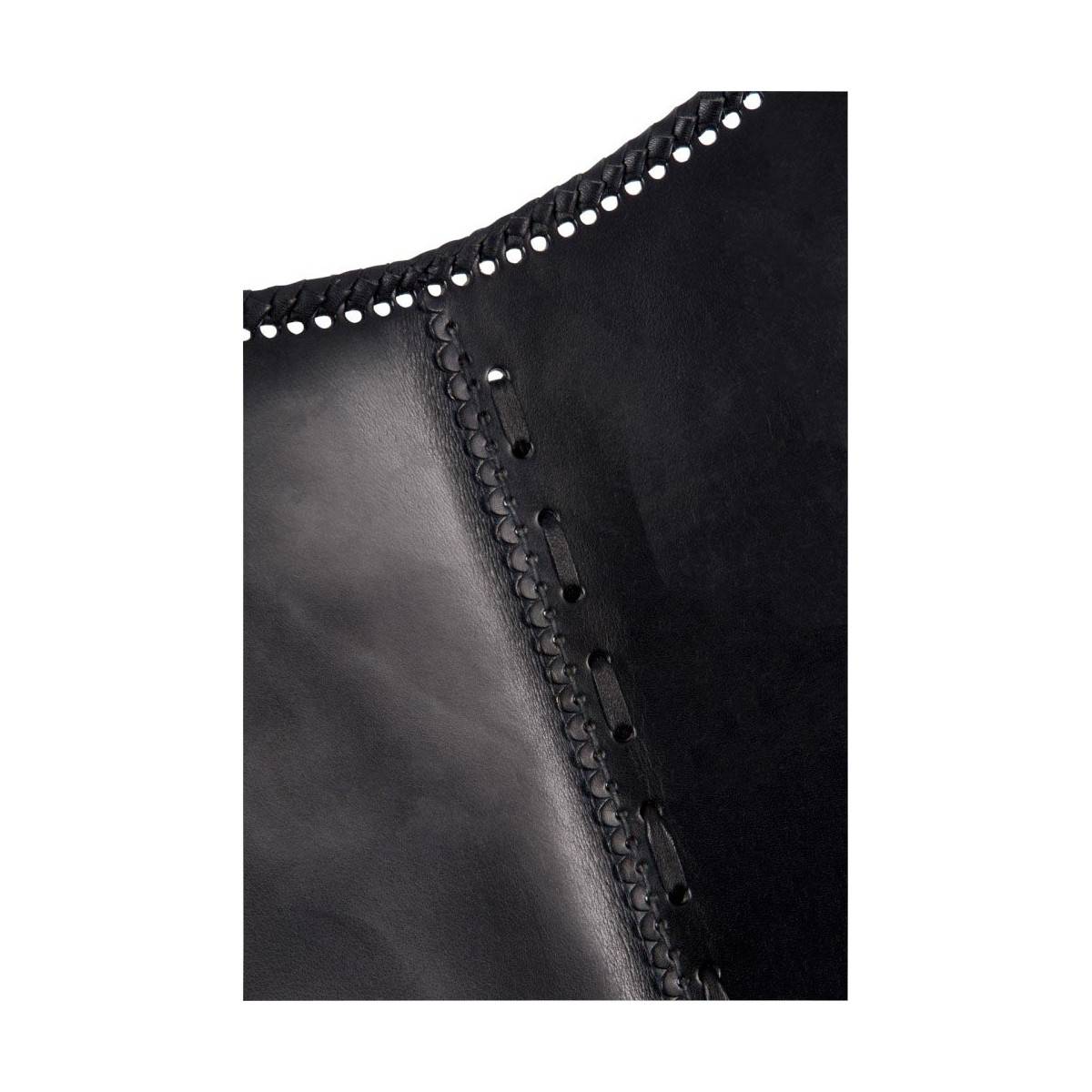 J-Line - Fauteuil Design en Cuir "Papillon" 92cm Noir - Image 7