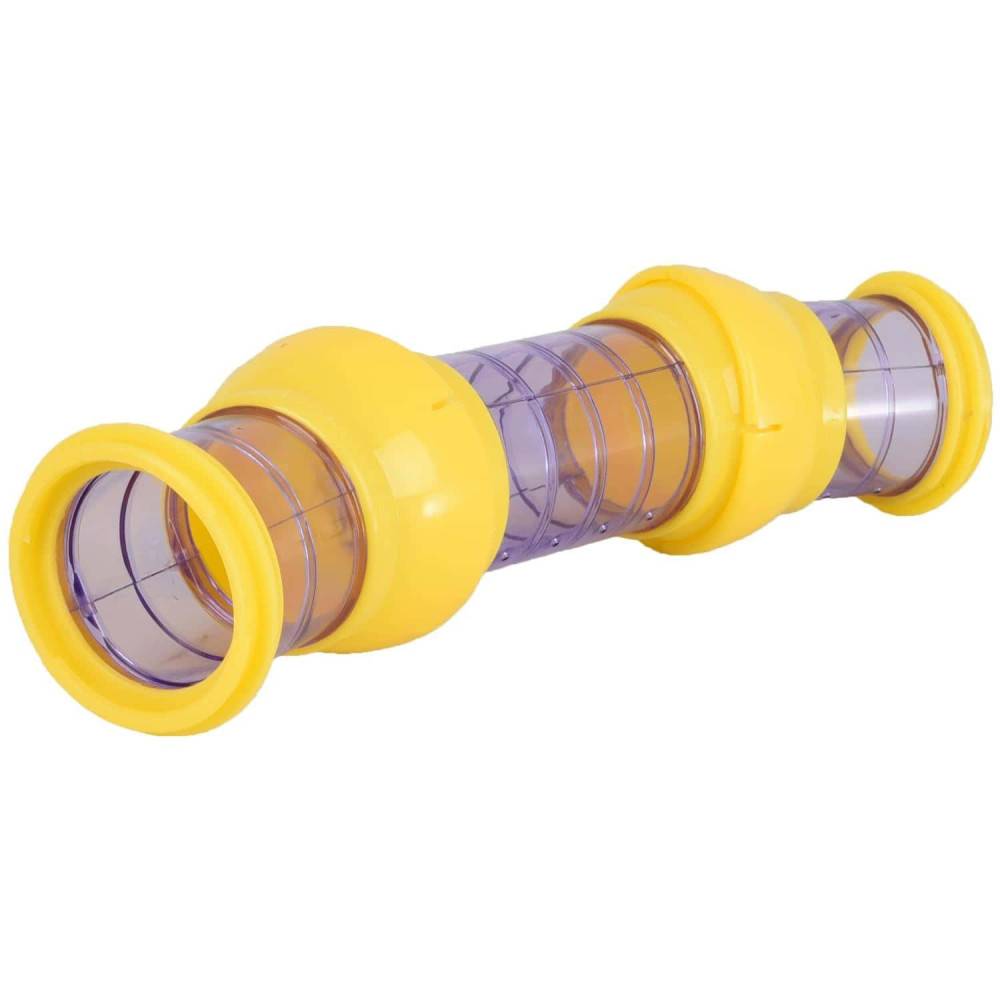Tunnel violet et jaune ø 7.5 x 27.5 cm pour rongeur hamster - Imagen 1