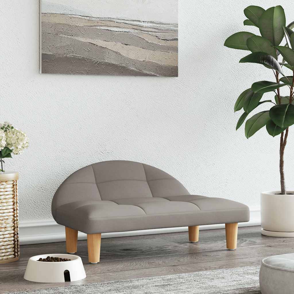 ComfortXL - Canapé lit pour chien en tissu et bois pour salon ou chambre Taupe 70x52 cm – ComfortXL Pet Living - Image 1