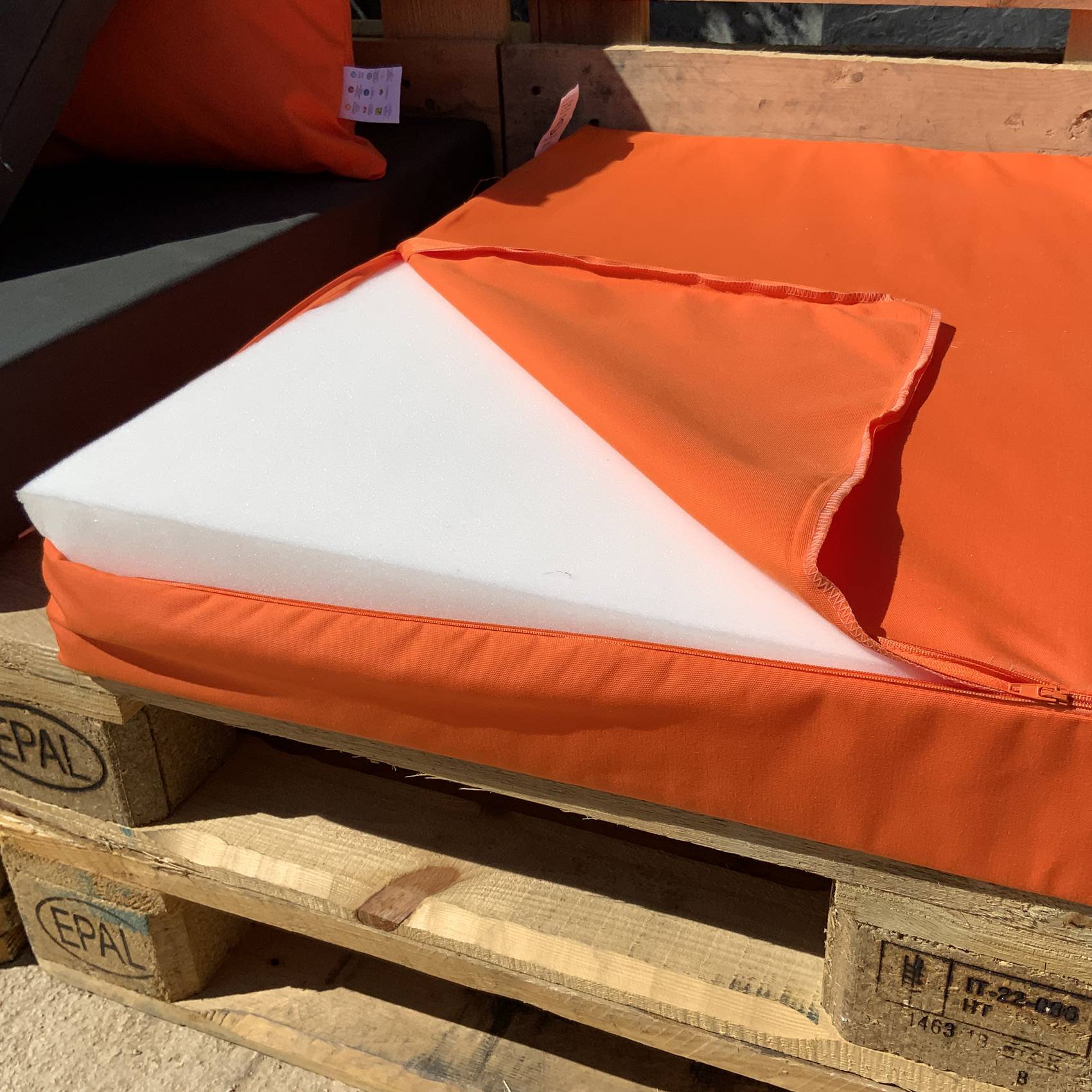 Home Maison - Housse d'assise pour salon palette tissus ultra résistant - HOME MAISON - Polyester - Orange