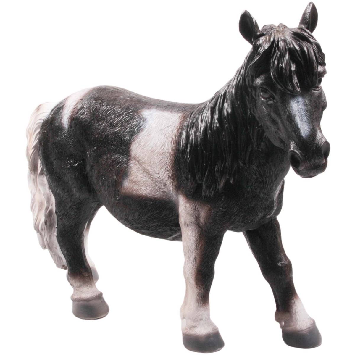 Farmwood Animals - Cheval noir en résine 51 x 16 x 40 cm - Imagen 1
