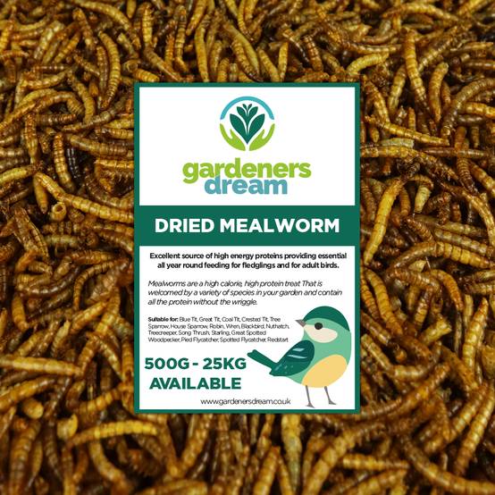 Gardenersdream - 5Kg - Vers De Farine Séchés Gardenersdream - Friandises Nutritives Pour Oiseaux Sauvages - GardenersDream - Image 1