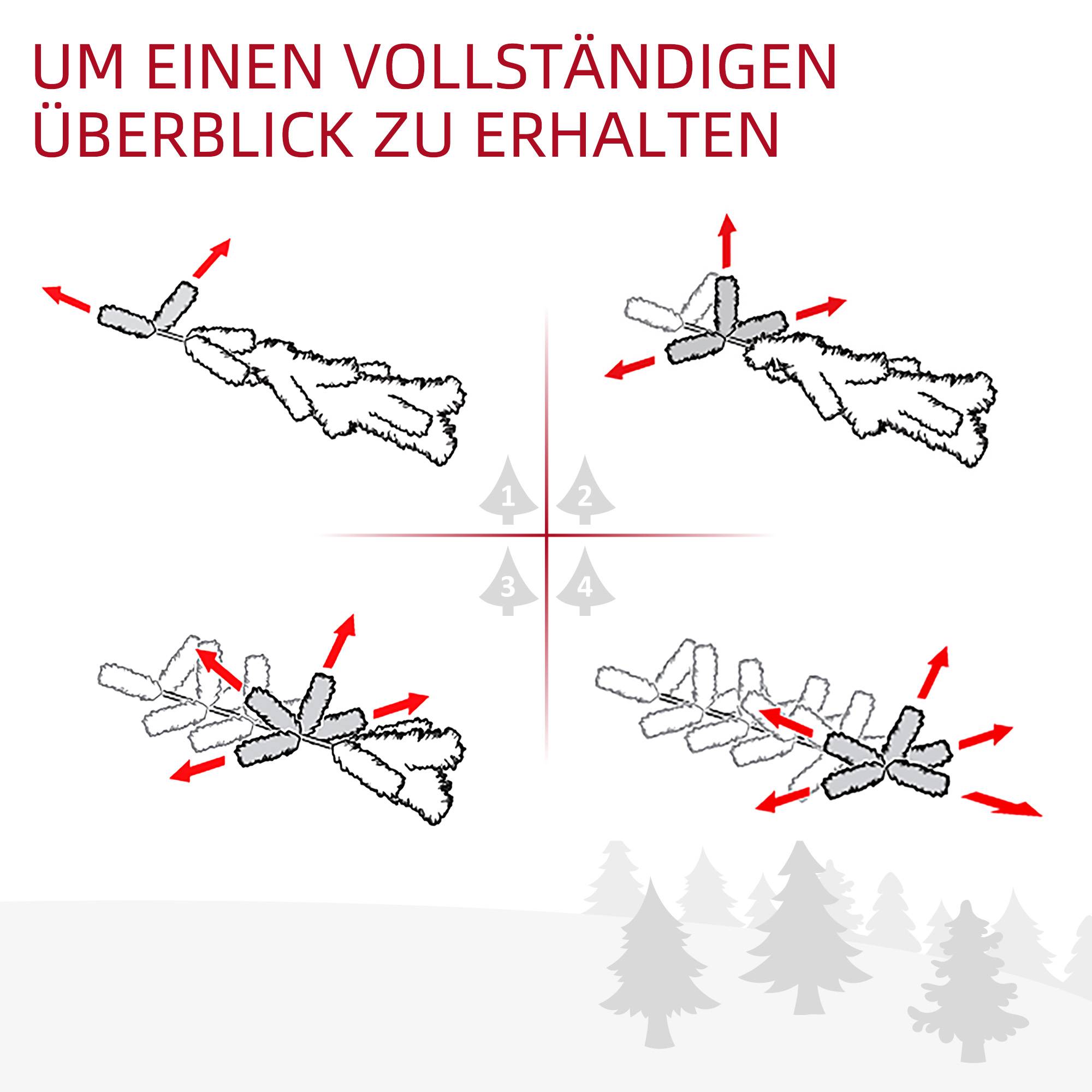 Guirlande de Noël artificielle de 1,8 m avec lumières, décoration florale, verte - Image 10