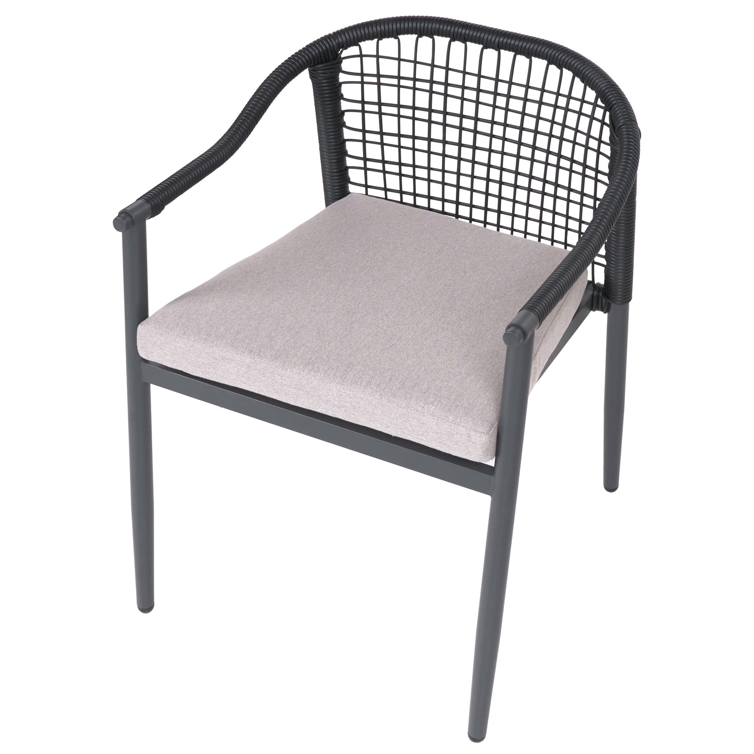 Chaise de jardin Aluminium Noir OZZERO - Beliani - Image 6