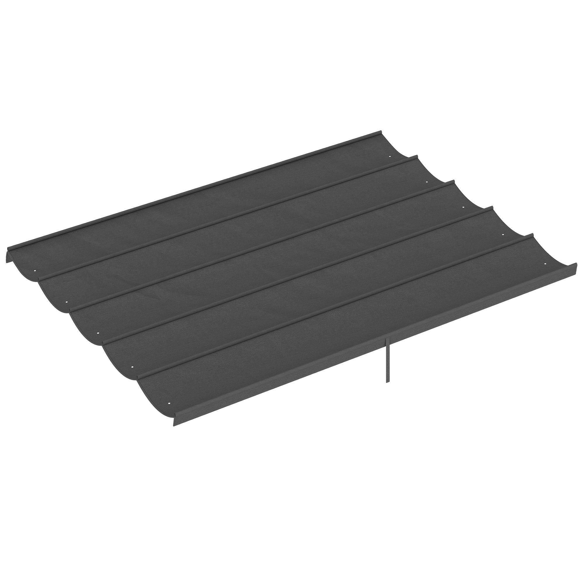 Outsunny - Toile de toit 4x3m pour pergola tonnelle rétractable gris foncé - Outsunny - Image 1