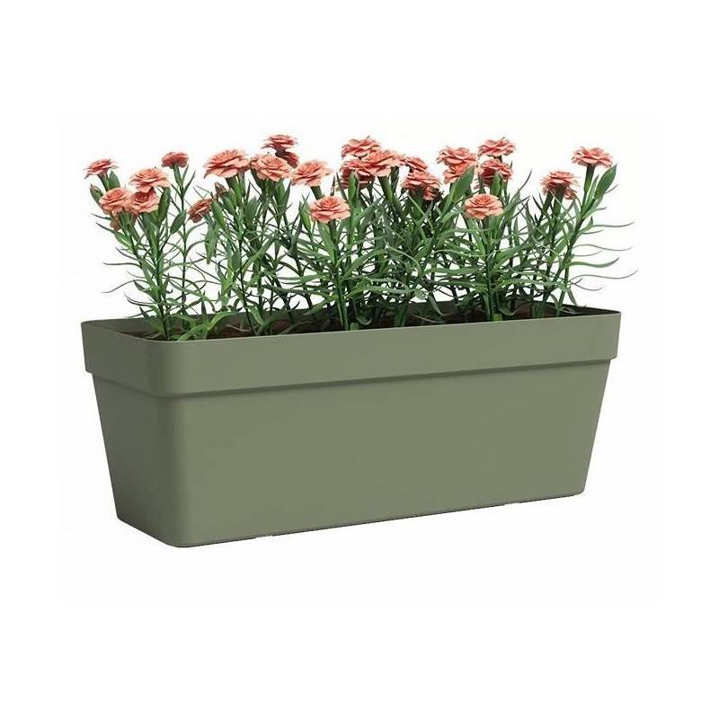 Jardiniere - Plastique - Vert Cendre� - Rectangulaire - L49,9 X P20 X H18,1cm - Artevasi - Image 2