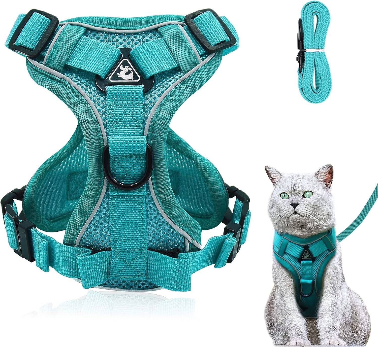 Harnais réglable pour Chat - Anti-éclatement Lac Bleu - L