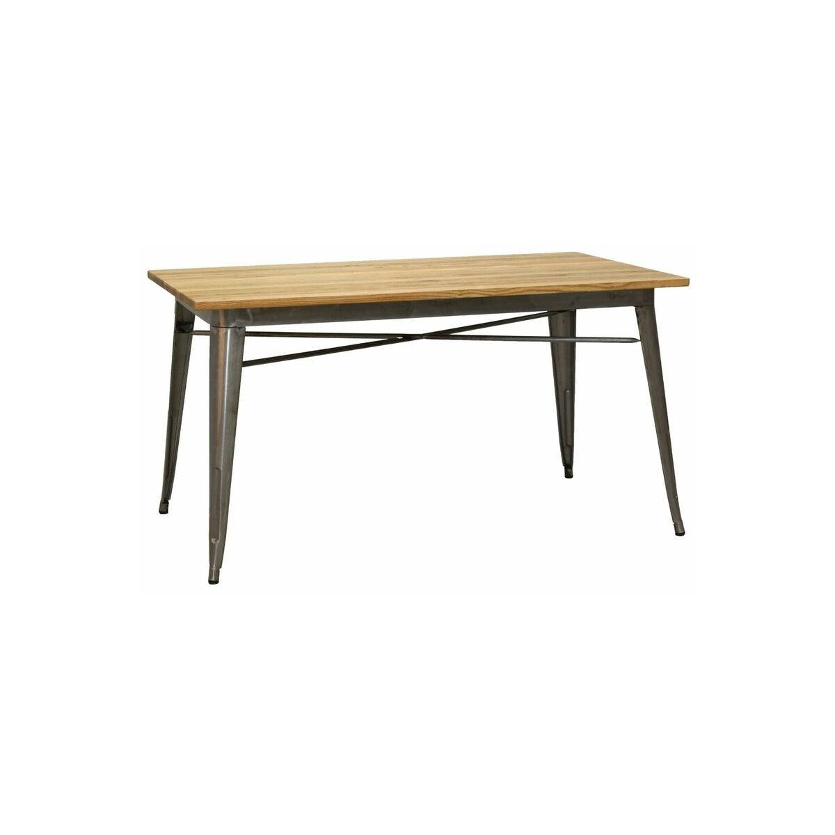 Aubry Gaspard - Table à manger indus en métal et bois - Imagen 1