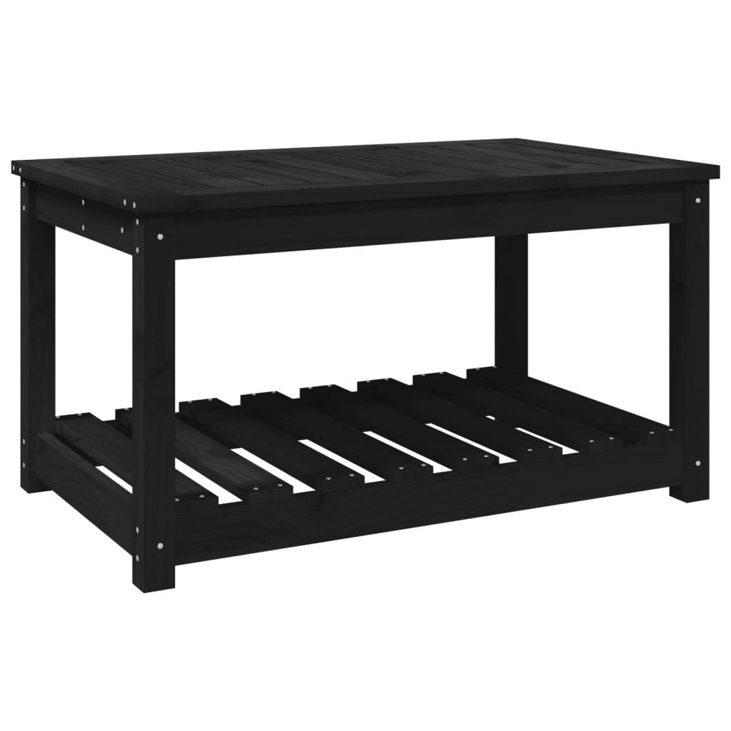 ComfortXL - Table de Salon de Jardin Noire avec Étagère 82,5x50,5cm en Bois de Pin – ComfortXL Outdoor Living - Image 2
