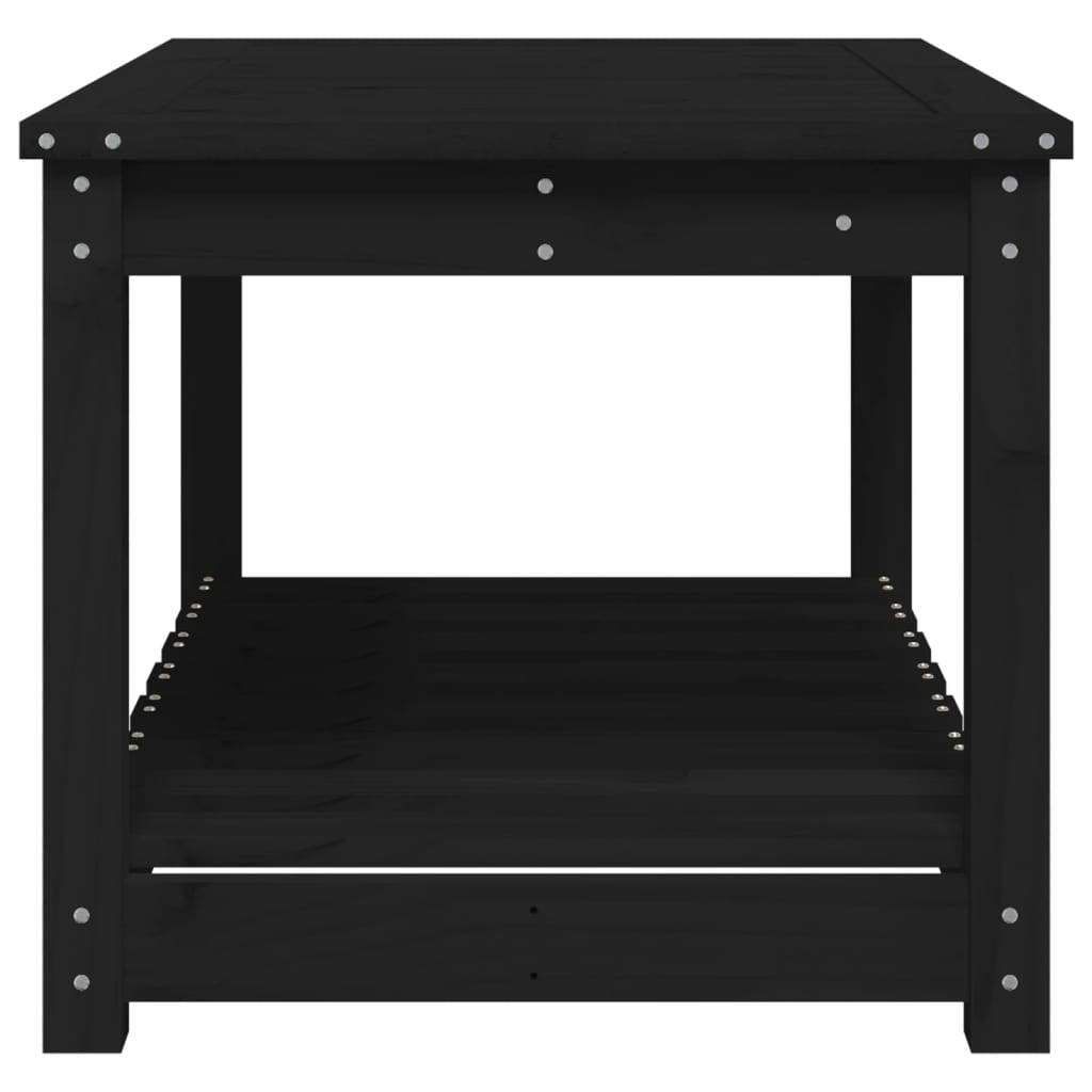 ComfortXL - Table de Salon de Jardin Noire avec Étagère 82,5x50,5cm en Bois de Pin – ComfortXL Outdoor Living - Image 6