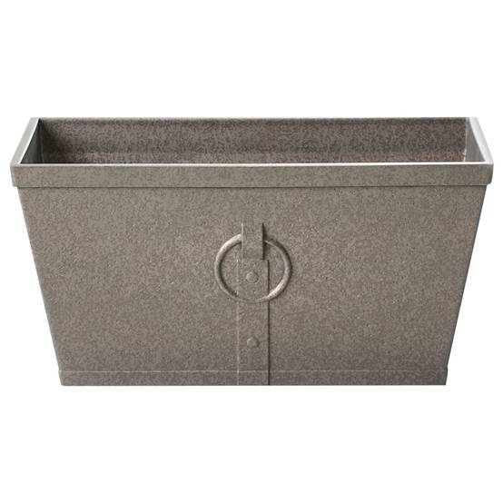Beliani - Cache-pot d'extérieur Fibre d'argile Gris PORIA - 60x30x30- Beliani - Image 5