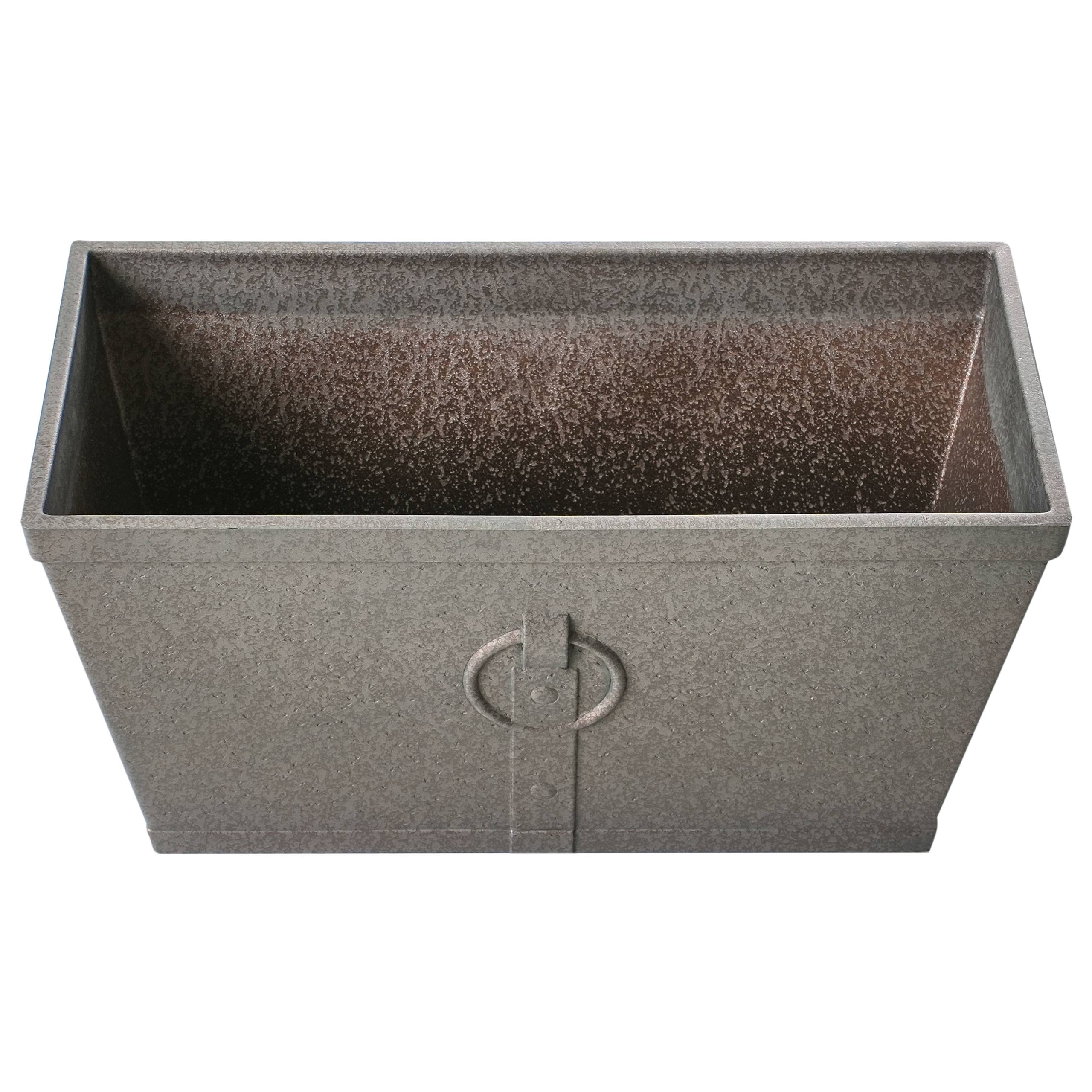 Beliani - Cache-pot d'extérieur Fibre d'argile Gris PORIA - 60x30x30- Beliani - Image 7