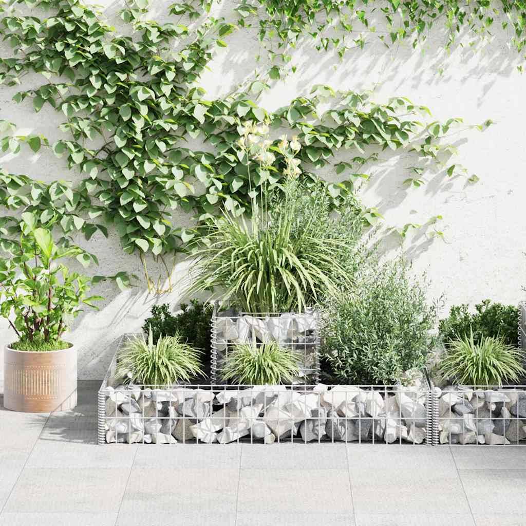 Jardinière en gabion Acier galvanisé 120 x 120 x 20 cm - PANGIVO - Image 3