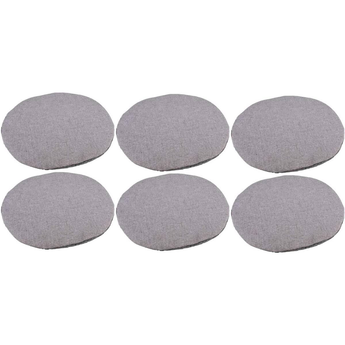 The Home Deco Factory - Galettes de chaise en tissu 34 cm Home (Lot de 6) - Imagen 1