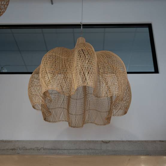 Suspension en rotin XXL - 100 cm