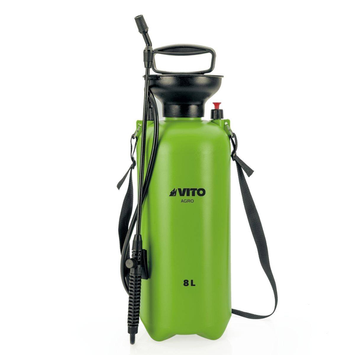 Pulvérisateur de Jardin 8L + Lance 60cm poignée tuyau 1.20m - Pulvérisateur à main Spray et Jet VITO - Imagen 1