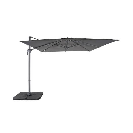 Parasol déporté rectangulaire 3x4m – Antibes – gris – parasol déporté. inclinable. rabattable et rotatif à 360° | sweeek - Image 4