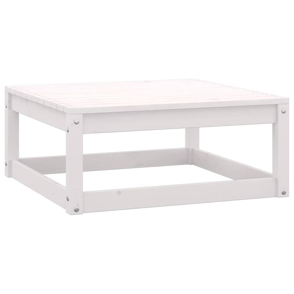 Helloshop26 - Salon de jardin meuble d'extérieur ensemble de mobilier 8 pièces avec coussins blanc bois de pin massif - Imagen 4