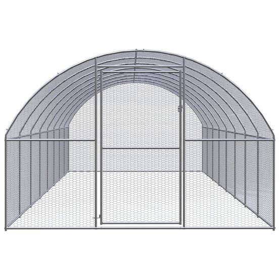 Poulailler extérieur Acier galvanisé Enclos grillagé pour jardin 3x8x2 m – ComfortXL Outdoor Living - Image 2