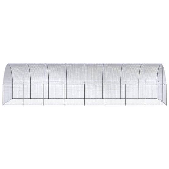 Poulailler extérieur Acier galvanisé Enclos grillagé pour jardin 3x8x2 m – ComfortXL Outdoor Living - Image 3