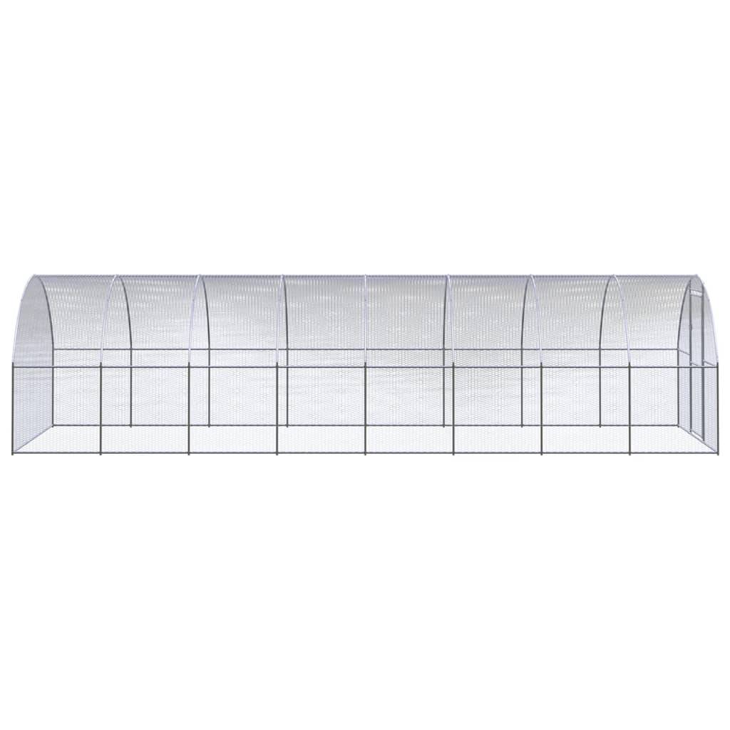 Poulailler extérieur Acier galvanisé Enclos grillagé pour jardin 3x8x2 m – ComfortXL Outdoor Living - Image 3