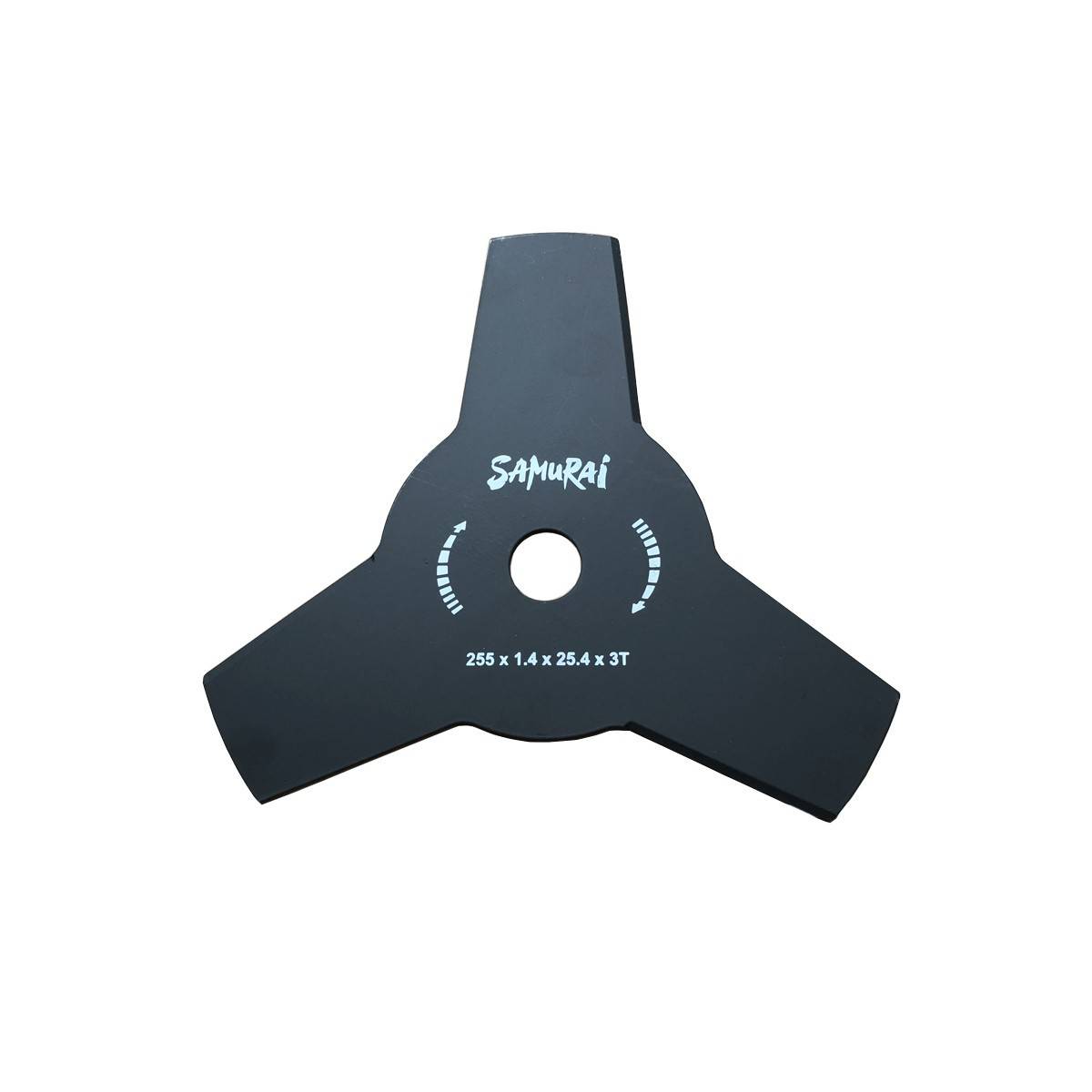 Lame pour débroussailleuse 3 dents  Ø 255 mm Alésage Ø25.4mm Acier Carbone SAMURAI