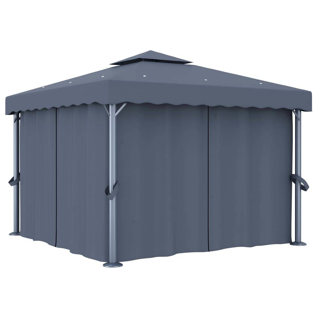 Tonnelle Aluminium Anthracite 3 x 3 x 2.65 m - PANGIVO - Image 1