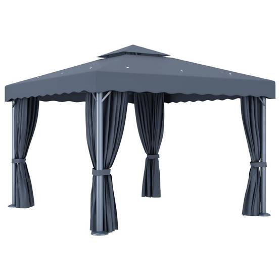 Tonnelle Aluminium Anthracite 3 x 3 x 2.65 m - PANGIVO - Image 4