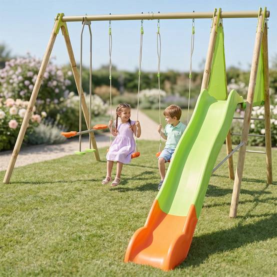 Station de jeux Techwood OPTIMA Trigano 2,30 m avec toboggan - Image 2