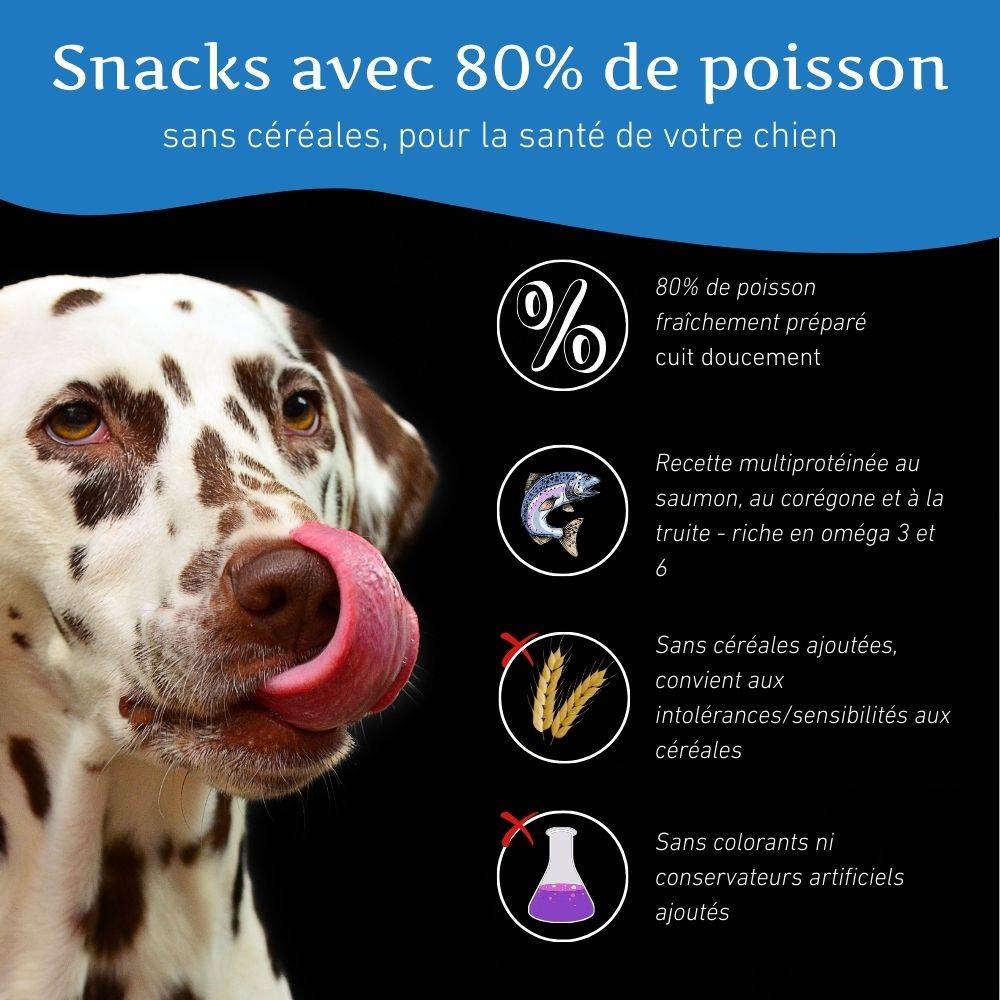 Wildfang - Wildfang - Snacks avec 80% de poisson - sans céréales - 3 x 100g - Image 4