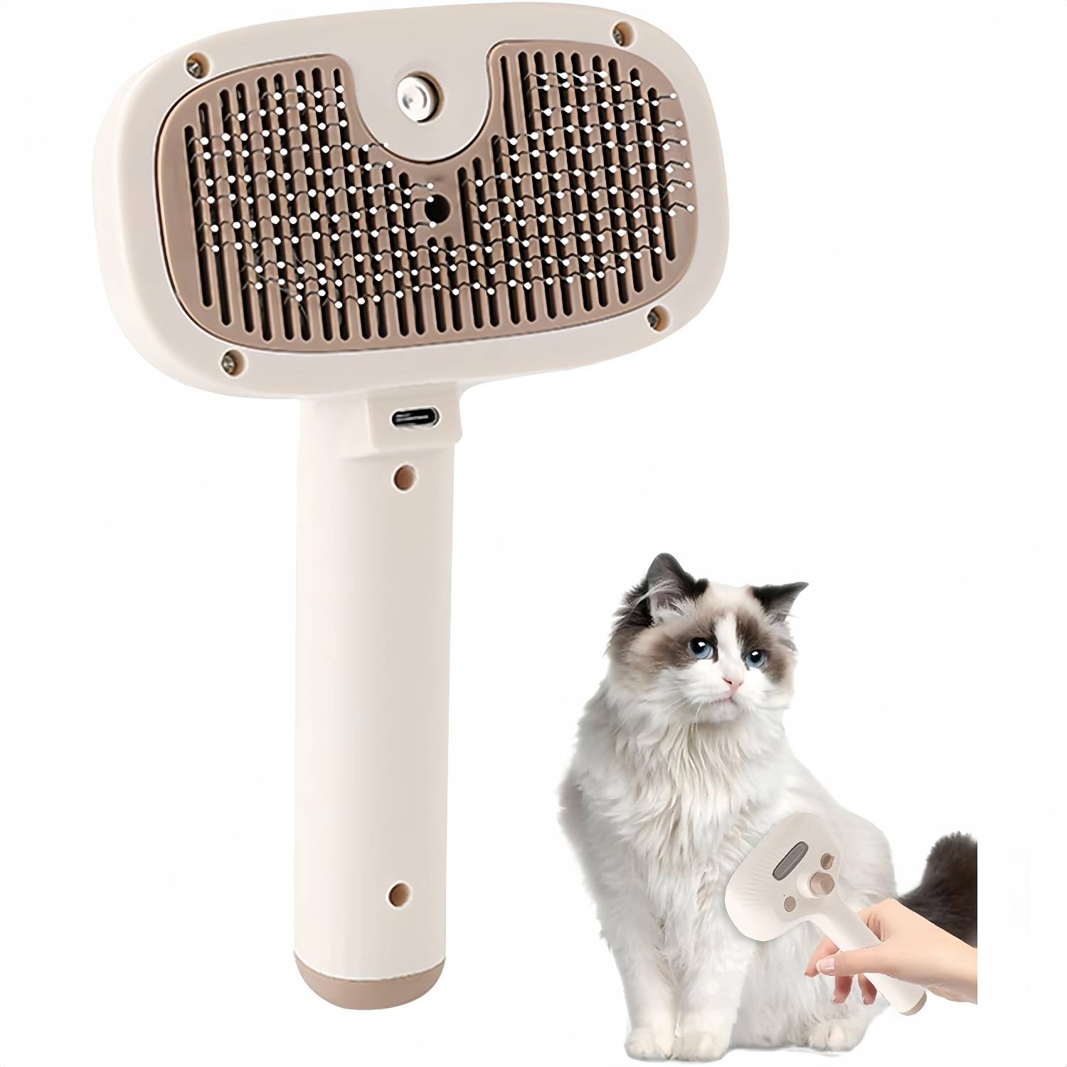 DtopbuyAge - Brosse vapeur pour chat et chien - Toilettage et massage DtopbuyAge