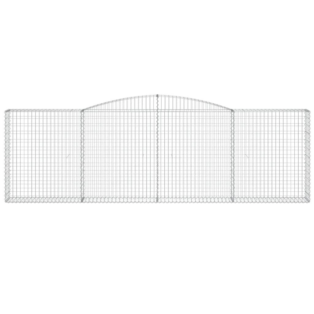 Vidaxl - Paniers à gabions arqués 8 pcs 400x30x120/140 cm Fer galvanisé vidaXL 3146885 - Image 5