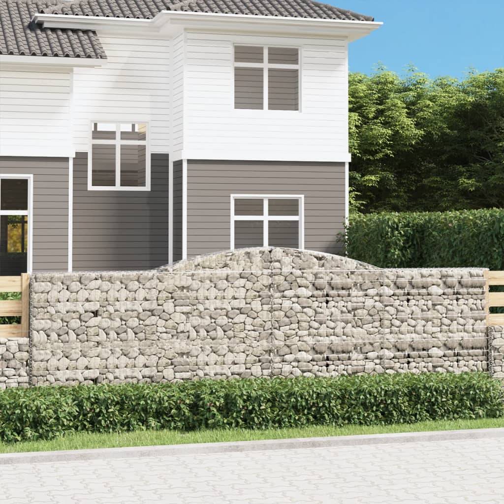 Vidaxl - Paniers à gabions arqués 8 pcs 400x30x120/140 cm Fer galvanisé vidaXL 3146885 - Image 1