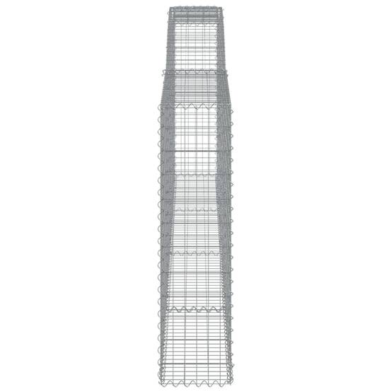 Vidaxl - Paniers à gabions arqués 8 pcs 400x30x120/140 cm Fer galvanisé vidaXL 3146885 - Image 6