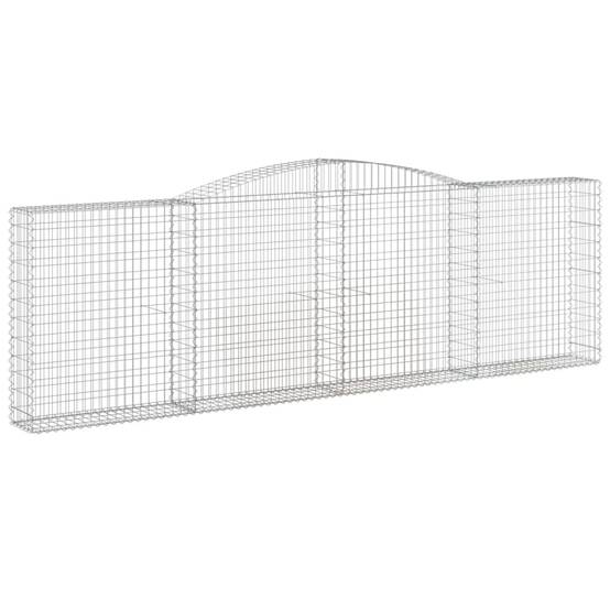 Vidaxl - Paniers à gabions arqués 8 pcs 400x30x120/140 cm Fer galvanisé vidaXL 3146885 - Image 4