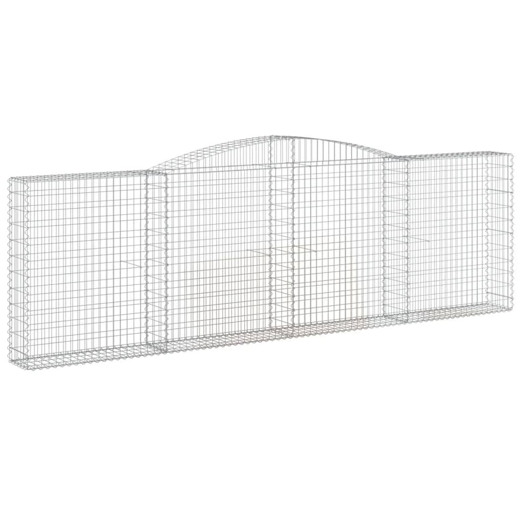 Vidaxl - Paniers à gabions arqués 8 pcs 400x30x120/140 cm Fer galvanisé vidaXL 3146885 - Image 4