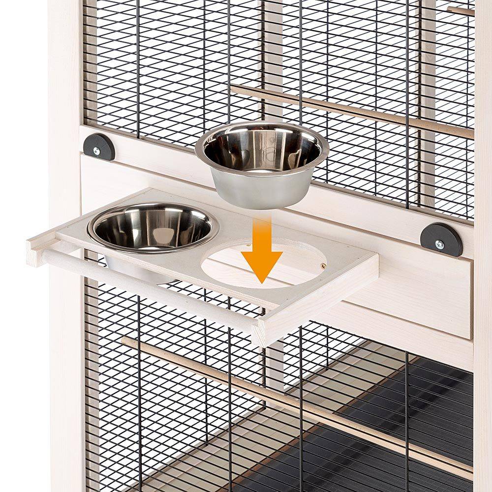 Ferplast - Volière pour Oiseaux en Bois FSC WILMA LARGE, Cage pour Canaris Perruches, Accessoires inclus - Imagen 6