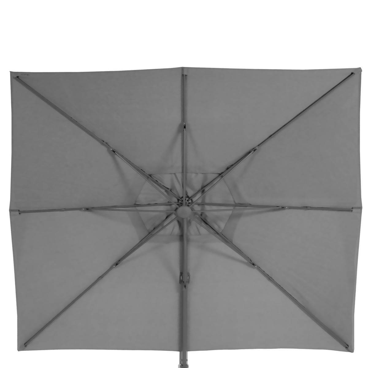 Hesperide - Parasol déporté rectangulaire inclinable "Elea" ardoise 4x3m en aluminium Hespéride - Imagen 5
