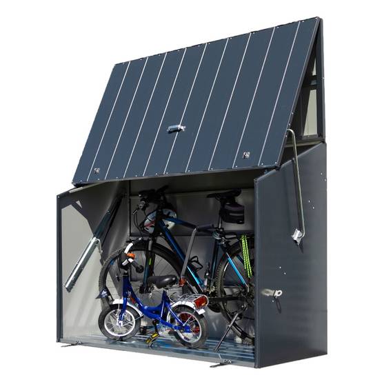 TriMetals - Abri à vélos Sesame, anthracite + plancher métal inclus Trimetals - Image 1