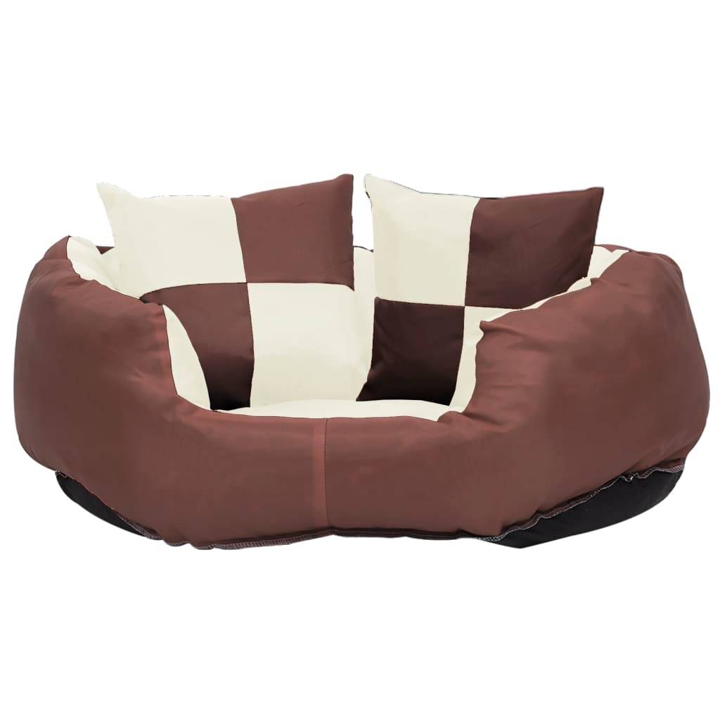 Vidaxl - Coussin réversible lavable de chien Marron et crème 65x50x20 cm vidaXL 171211 - Imagen 8