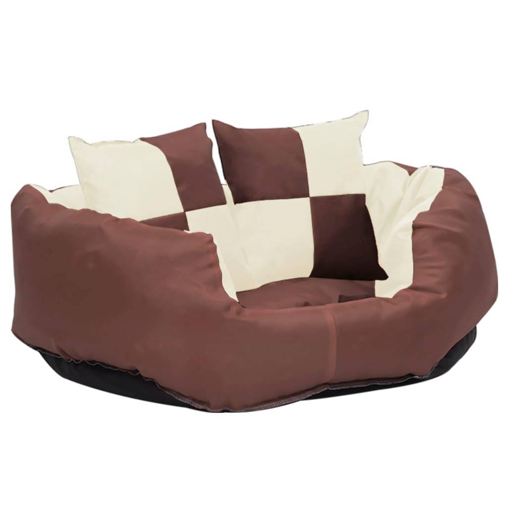 Vidaxl - Coussin réversible lavable de chien Marron et crème 65x50x20 cm vidaXL 171211 - Imagen 9